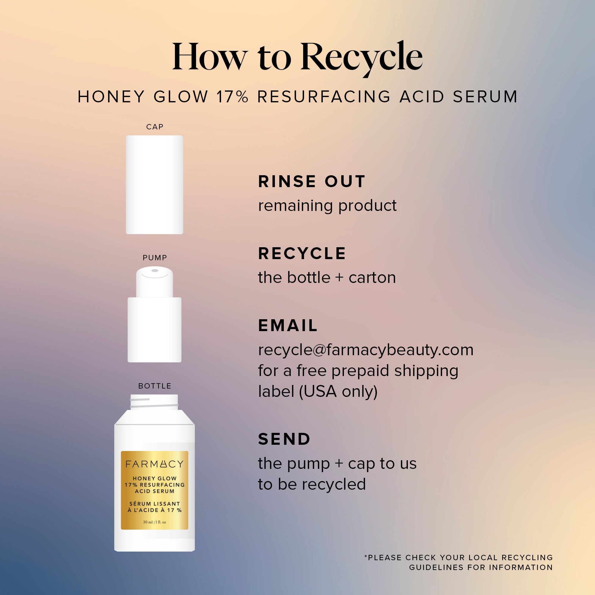 How to recycle Honey Glow Serum